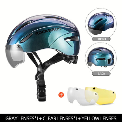 ROCKBROS Cycling Helmet with LED Light