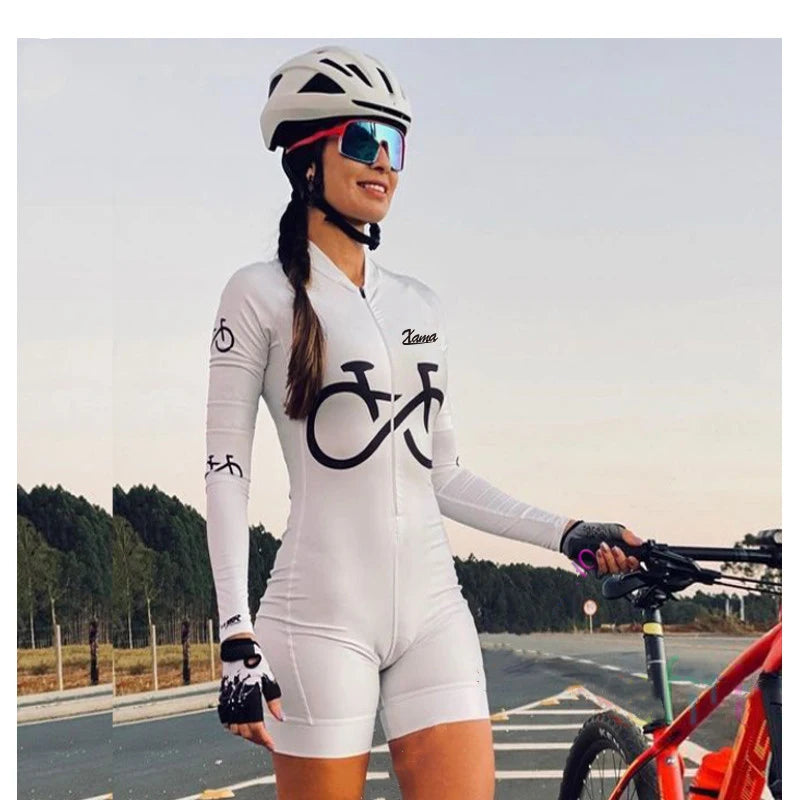 Conjunto de Ciclismo Feminino XAMA Monkey Manga Longa