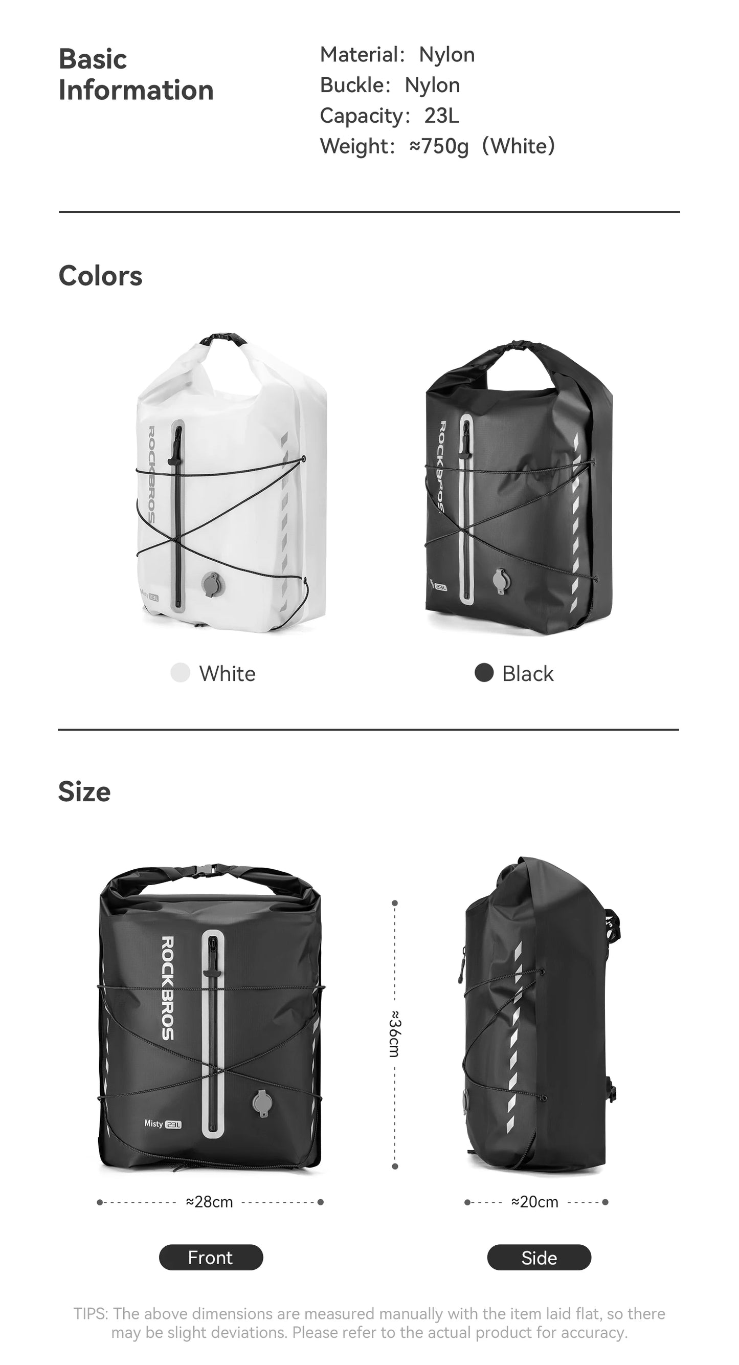 Alforge Lateral ROCKBROS 23L para Bicicleta