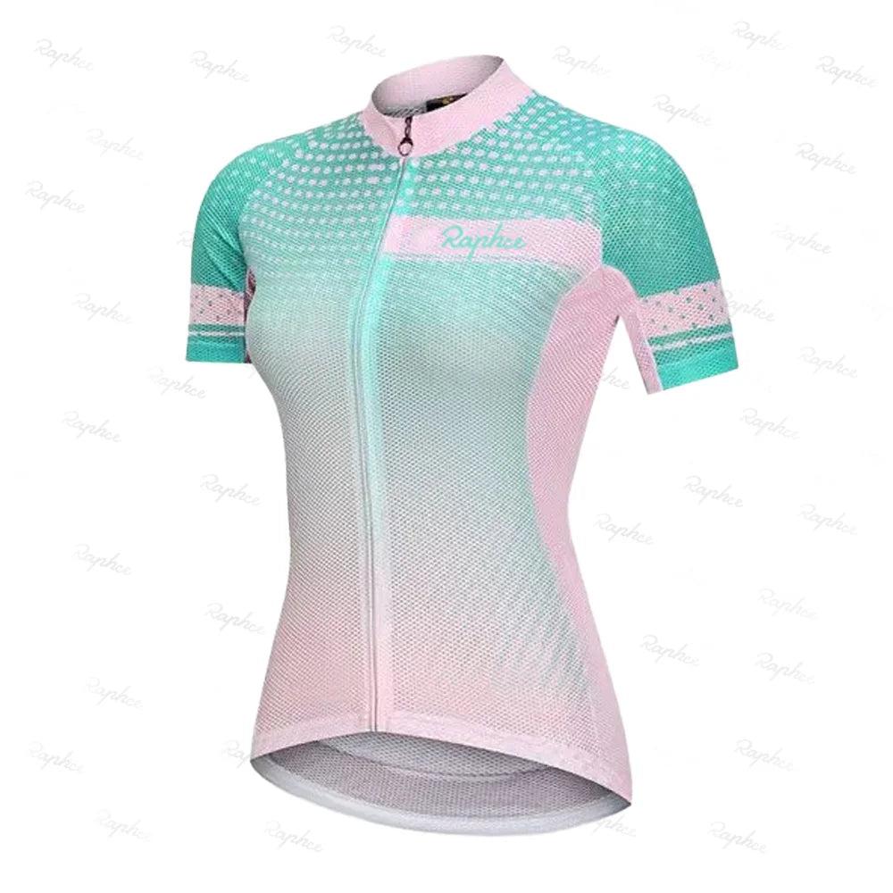 Jersey de Ciclismo Feminina Manga Curta Verão
