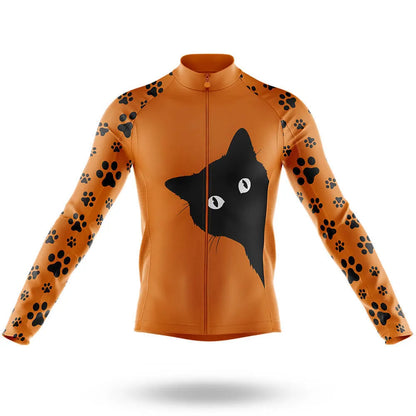 Camisa de Ciclismo Masculina Cartoon Cat