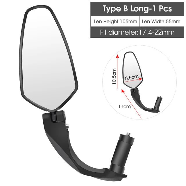 Espelho Retrovisor WEST BIKING para Guidão de Bicicleta