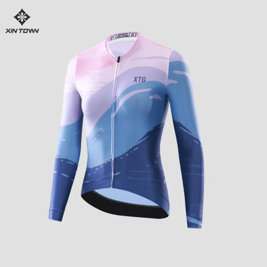 Jersey de Ciclismo Feminina XINTOWN Manga Longa